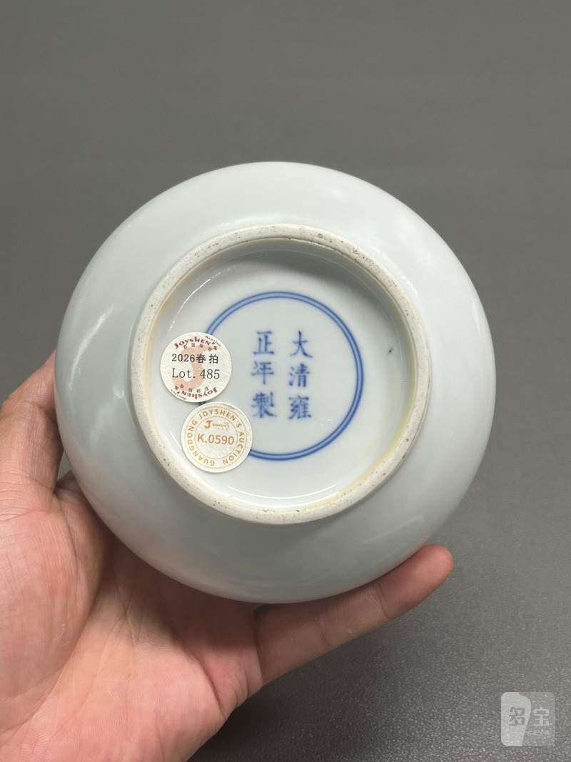 民国  粉彩“萍实呈祥”图荸荠瓶 - 图12